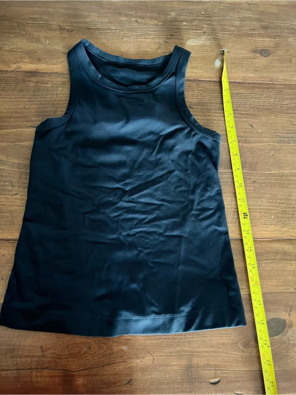 Lululemon Black Racerback Athletic Tank Top Built-In Shelf Bra Size Approx Small